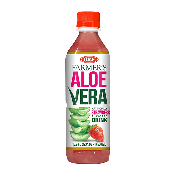 OKF Farmers Aloe Drink - Strawberry 500ml x 20