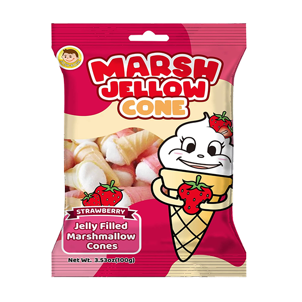 Josh Bosh Marsh Jellow Cone - Strawberry  3.52oz x 24