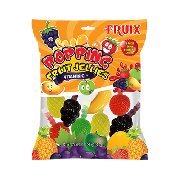 Fruix Jelly Popping Fruit Jellies 8ct Peg Bag 12/11.29oz