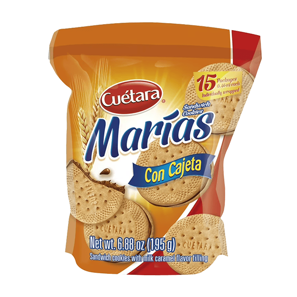 Cuetara Marias con Cajeta Cookies 15 Packages 12/6.88oz (195g)