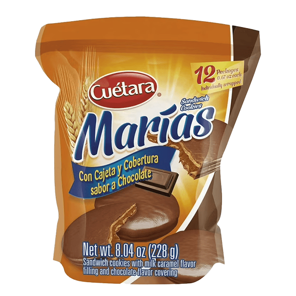 Cuetara Marias con Cajeta y Chocolate Cookies 12 packages 12/8.04oz (228g)