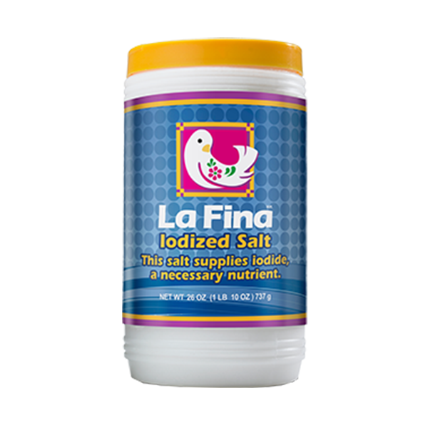 La Fina Iodized Table Salt Canister 12/26.0oz (1.62lb)