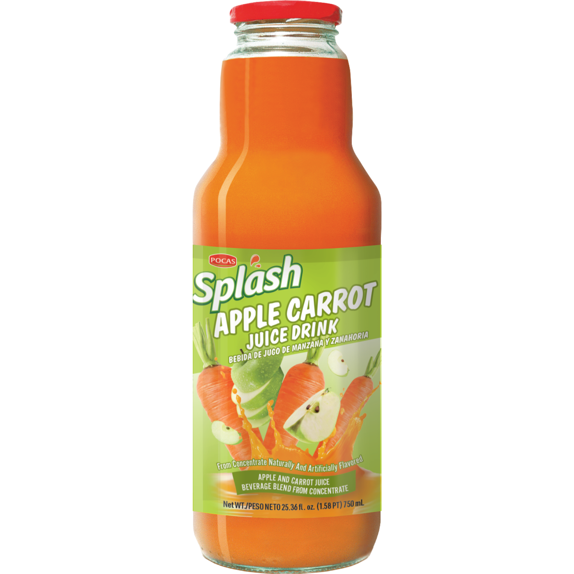 Pocas Splash (apple) apple carrot juice drink 8/25.4oz