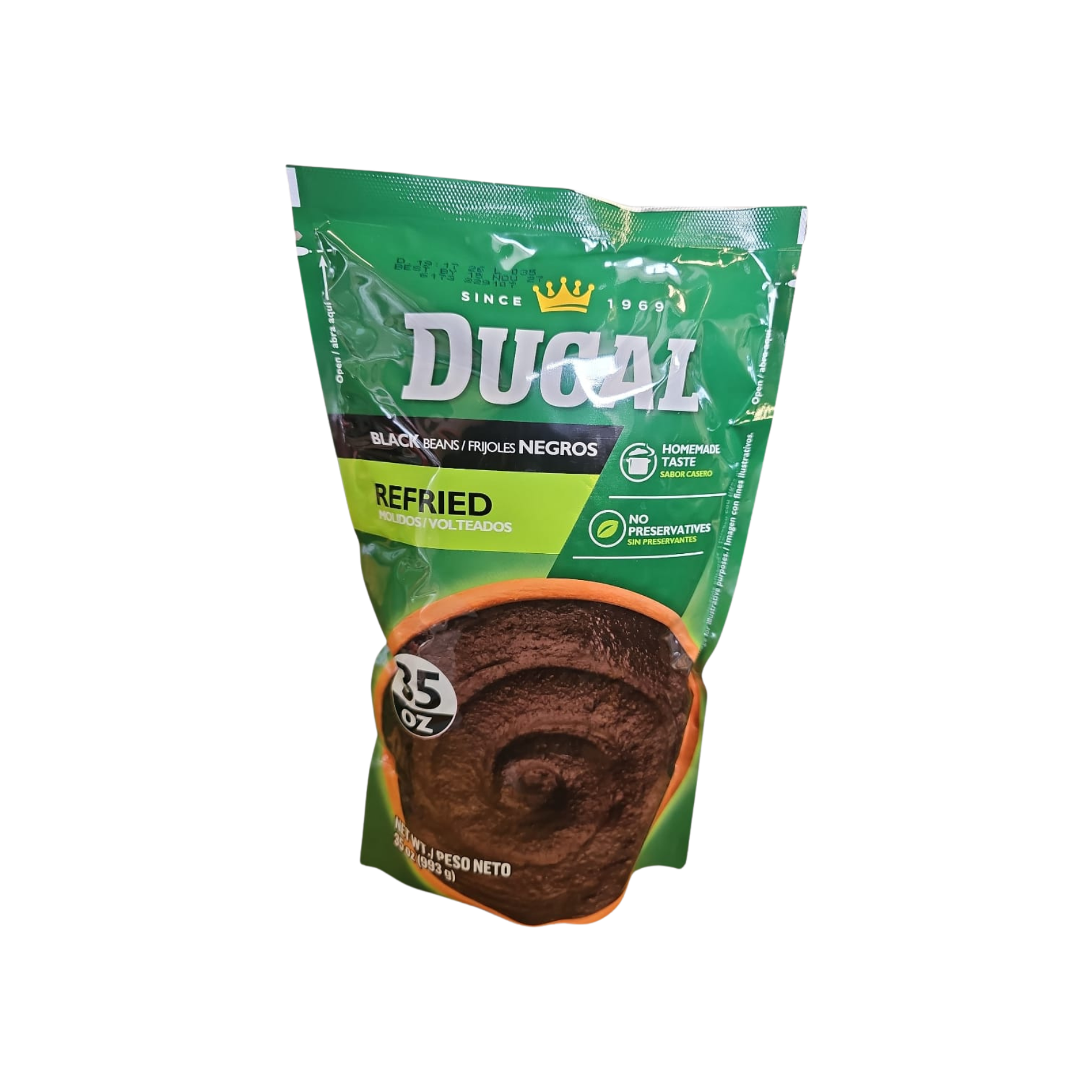 Ducal Refried Black Beans 35oz x 12