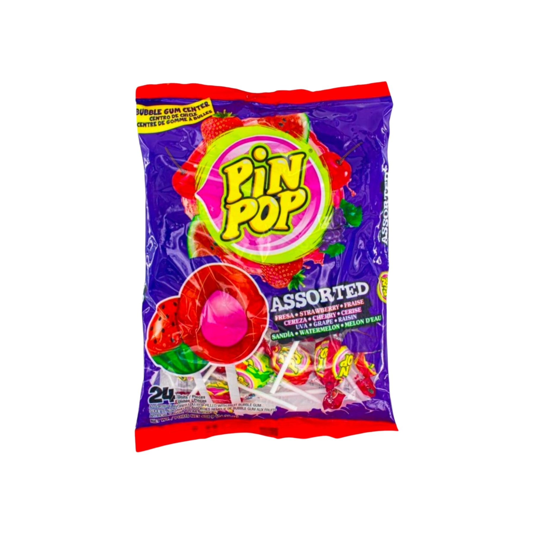 Aldor Pin Pop Assorted Tounge Painter & Fizzy 24pc 14.39oz x 1
