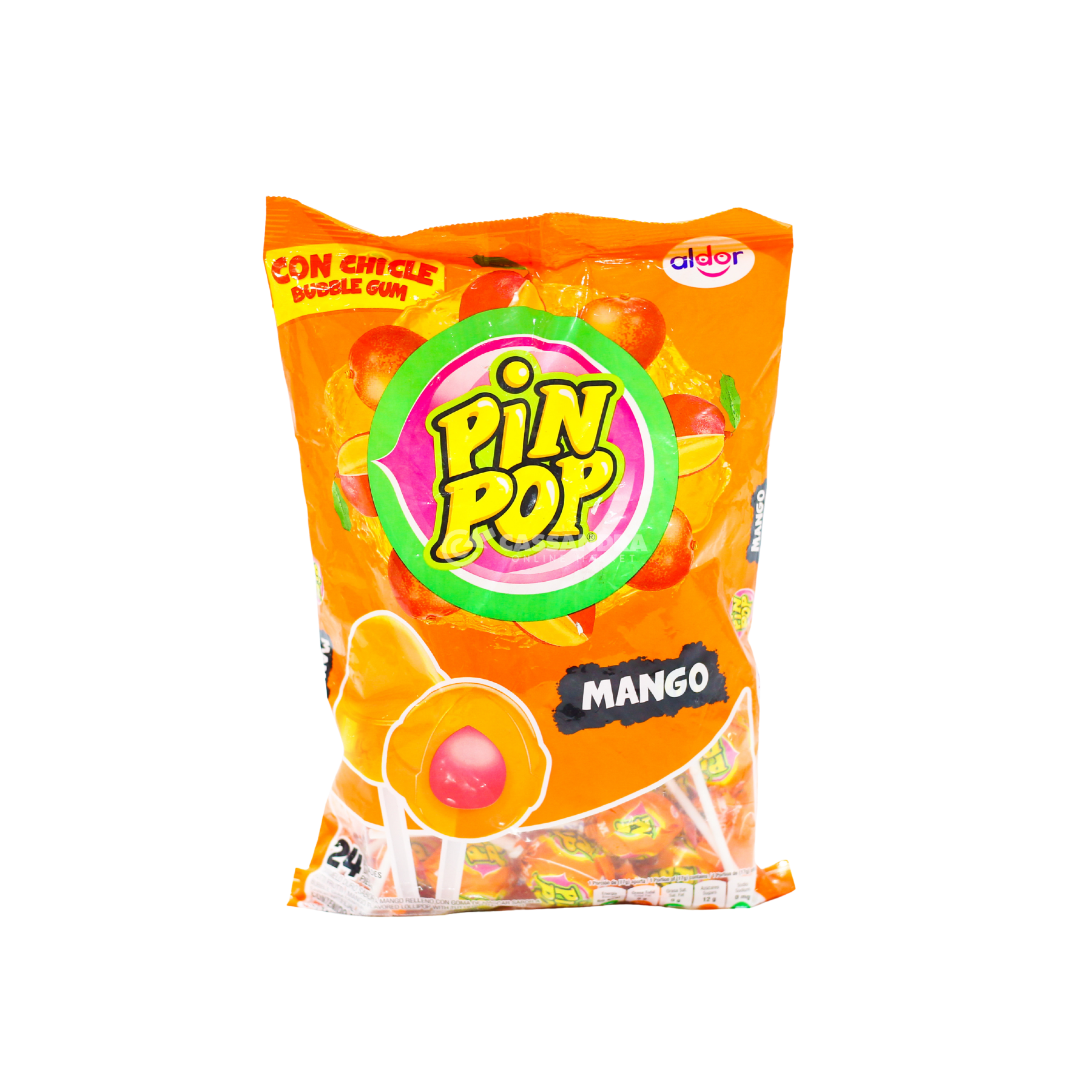 Aldor Pin Pop Mango 24pc 14.39oz x 1