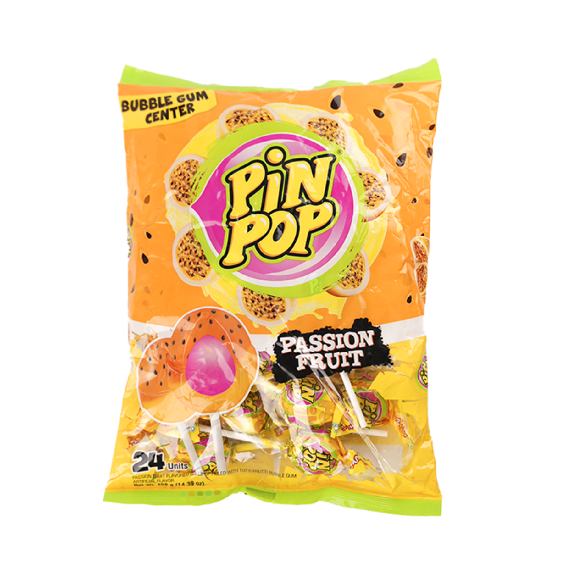 Aldor Pin Pop Passion Fruit 24pc 14.39oz x 1