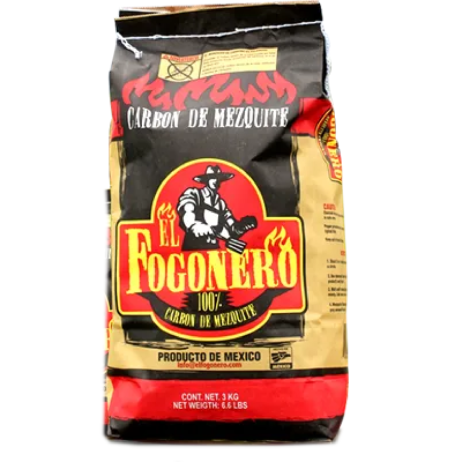 El Fogonero 100% Mezquite Charcoal 4/6.6lb