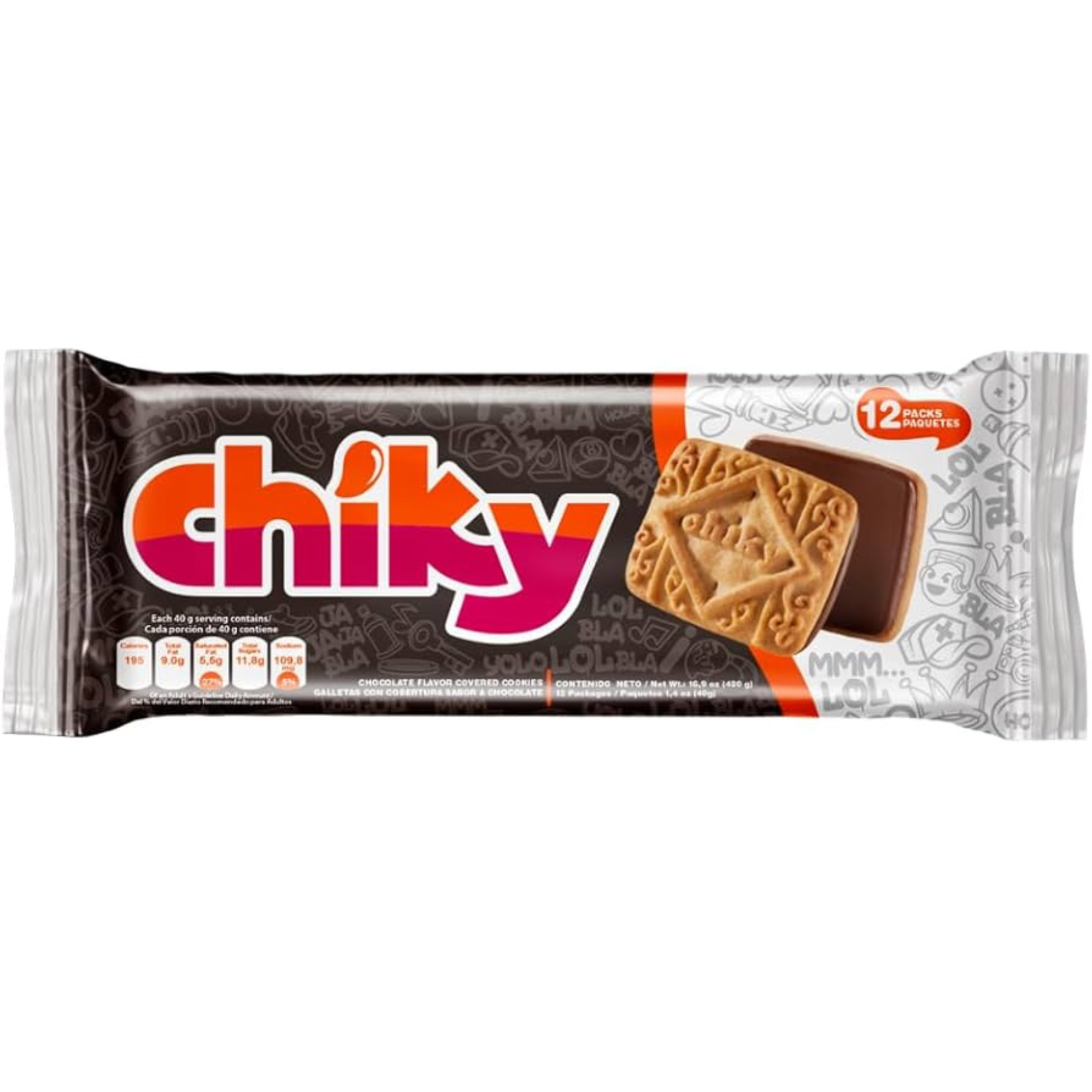 Galleta Chiky Chocolate 16 X 12 - 16.93 Oz / 480 g