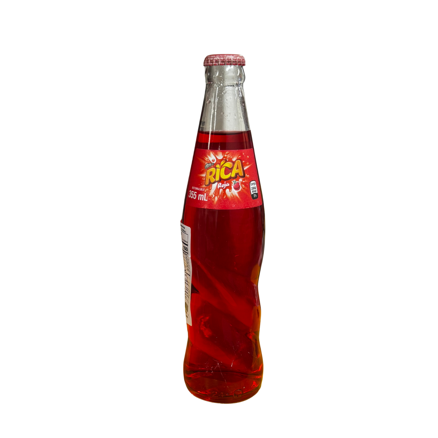 Rica Roja Botella De Vidrio 24 - 12 Fl Oz / 354 ml
