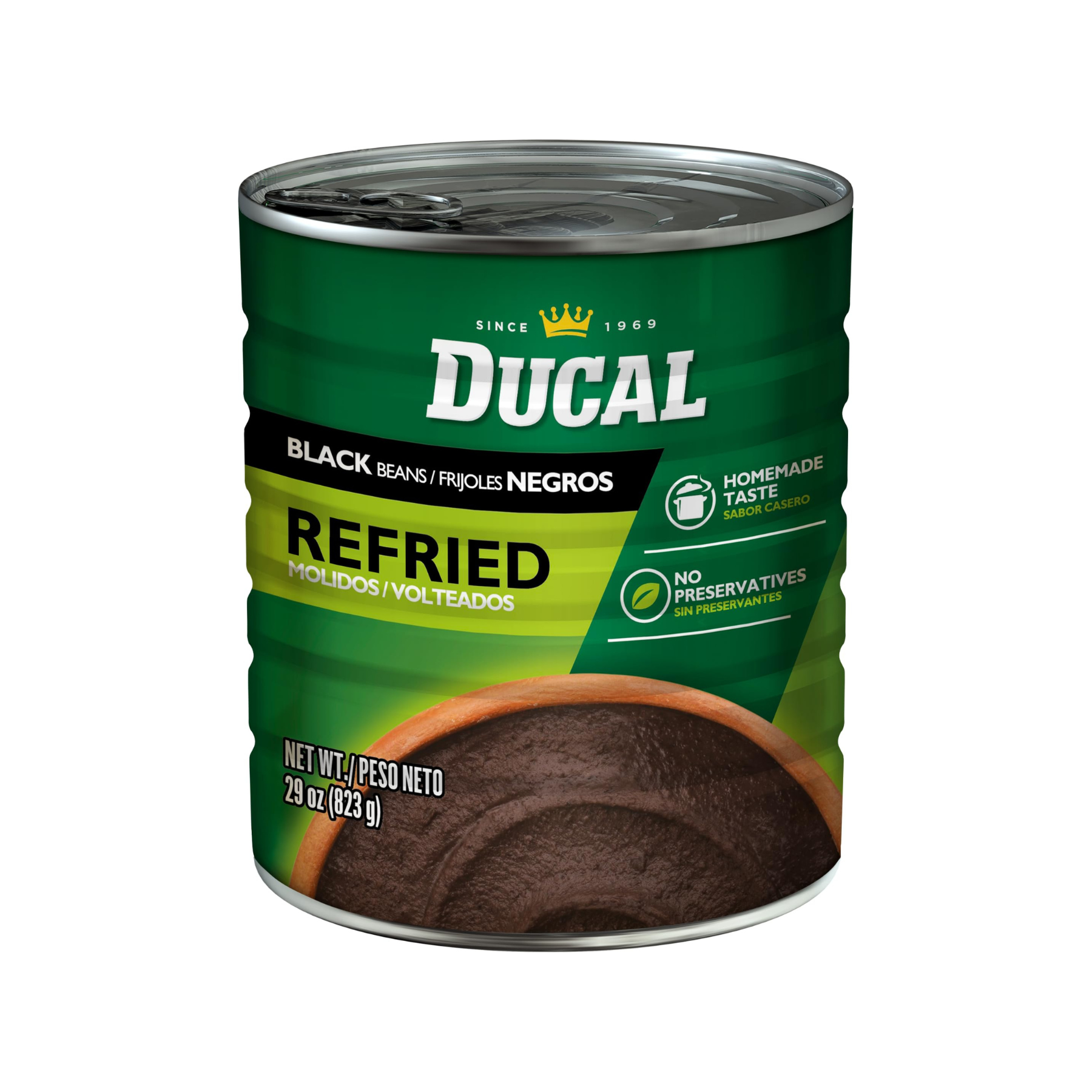 Ducal Black Refried Beans Beans cans 29oz x 12