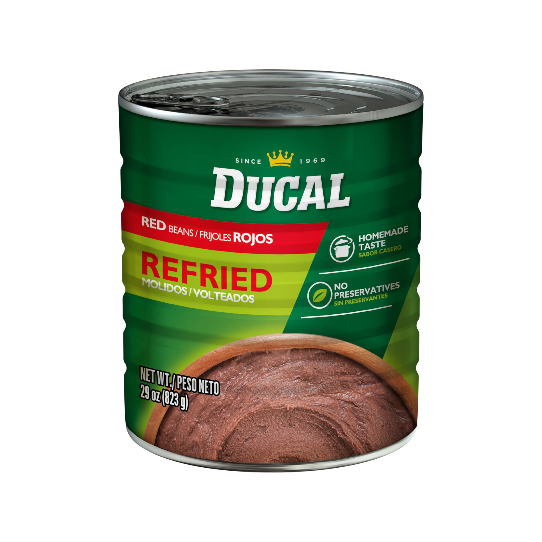 Ducal Red Refried Beans cans 29oz x 12