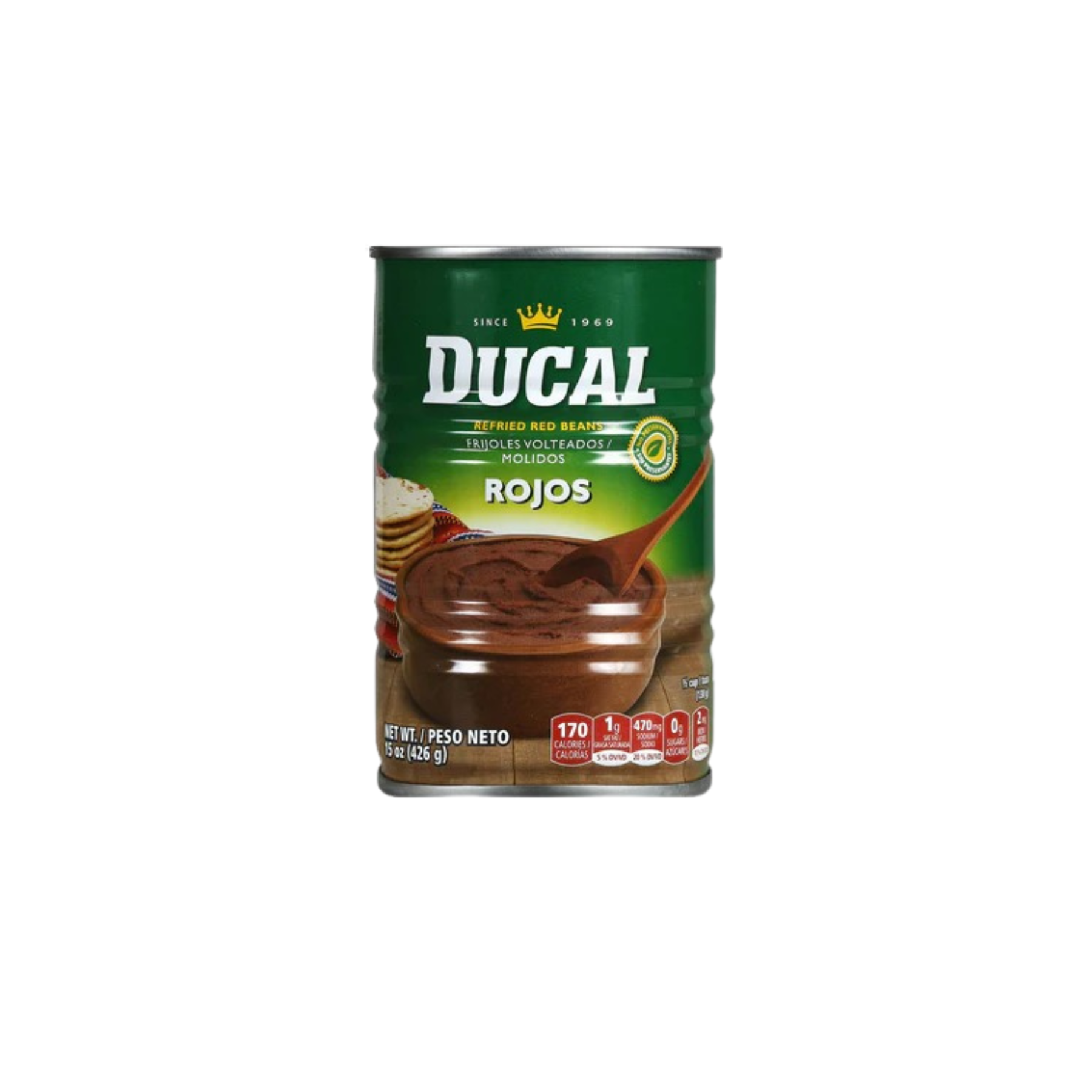 Ducal Red Refried Beans cans 15oz x 24