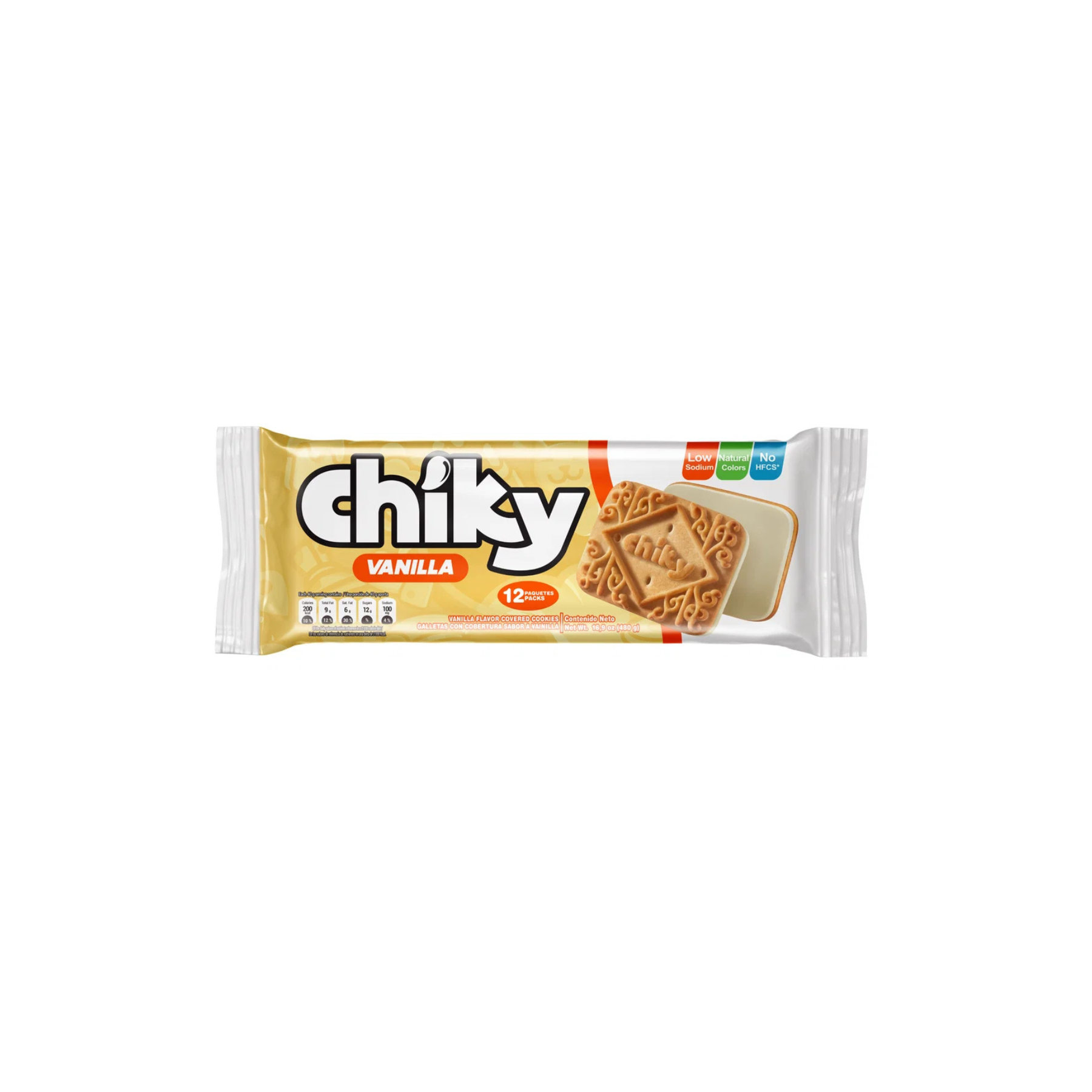 Chiky Vanilla Cookies Bag 16/16.9 Oz
